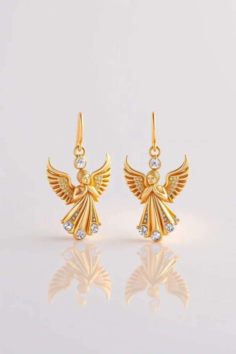 14K ANGEL EARRINGS