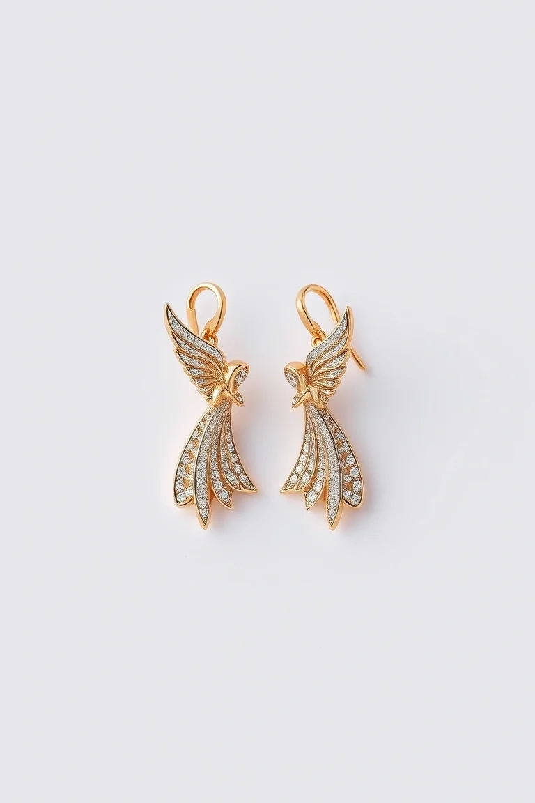 14K Angel Earrings