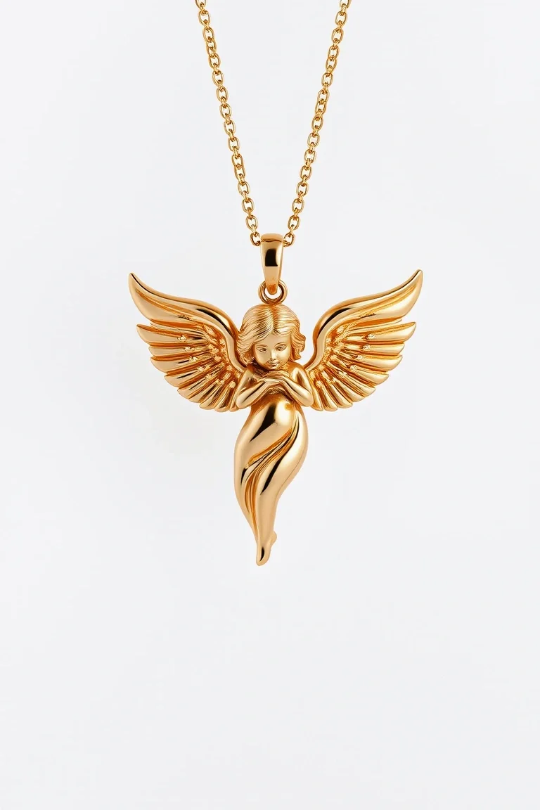 14K Angel Pendant
