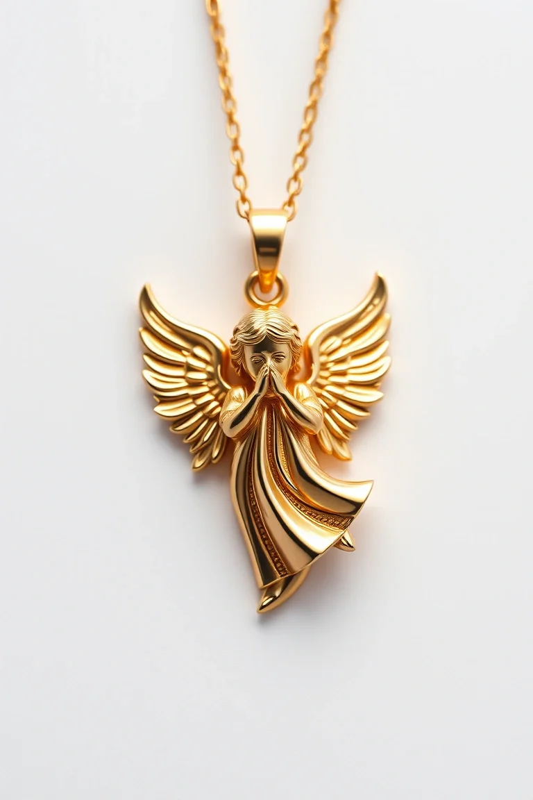 14K Angel Pendant