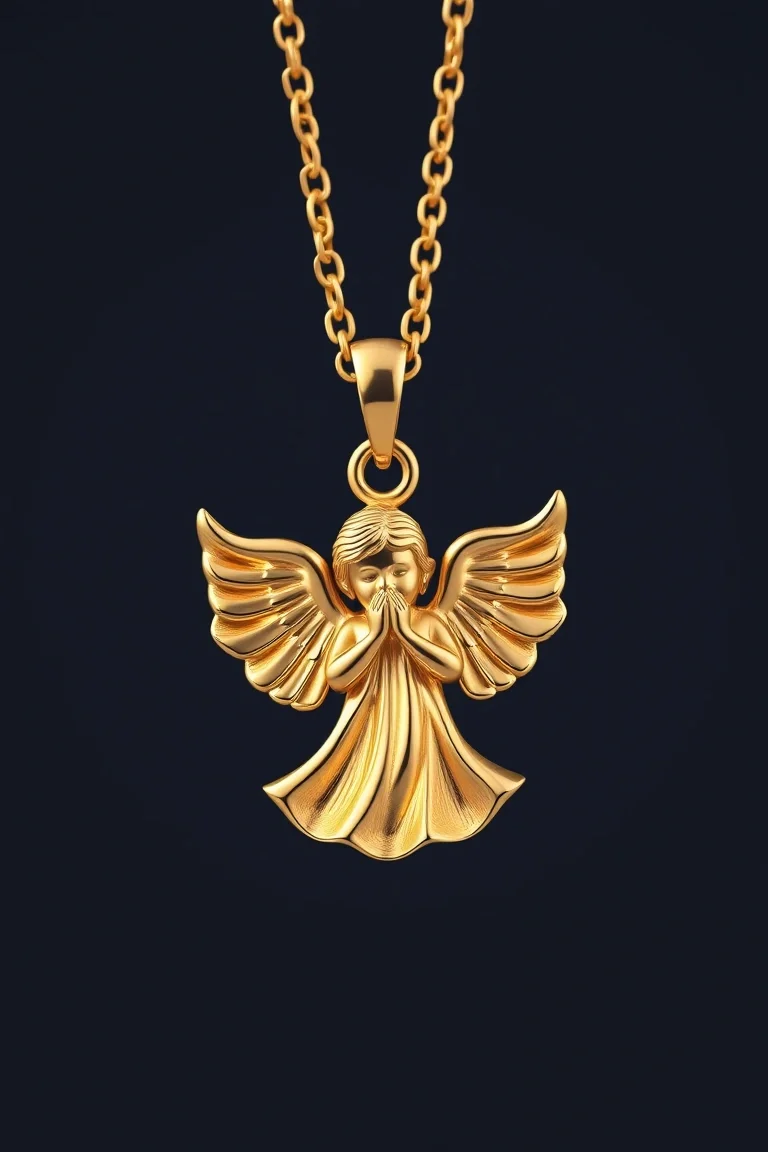 14K Angel Pendant