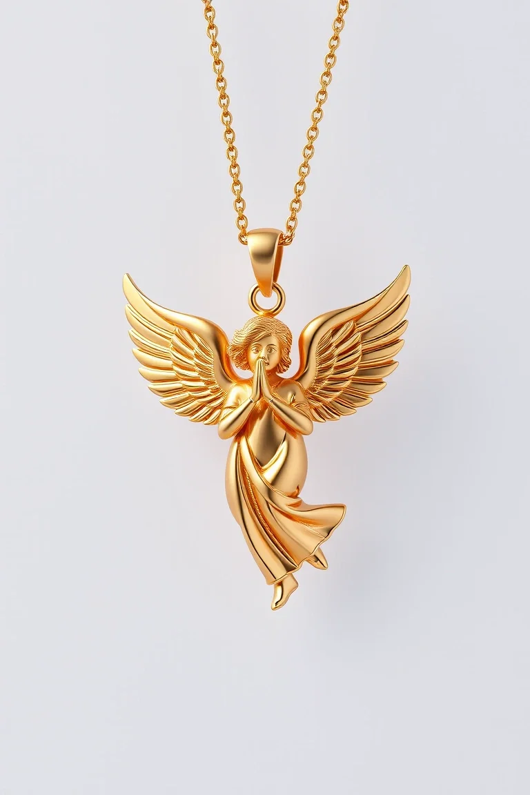 14K Angel Pendant