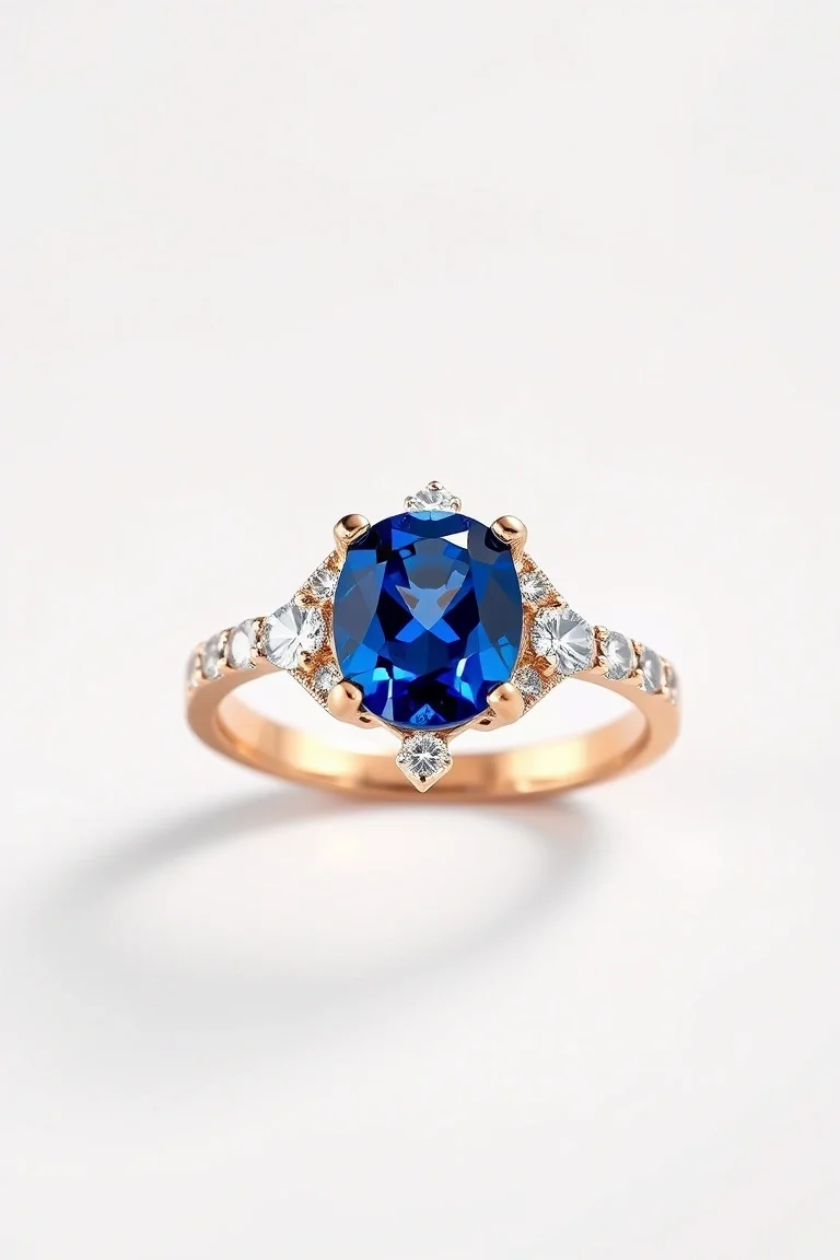 14K ANNIVERSARY SAPPHIRE DIAMOND BAND