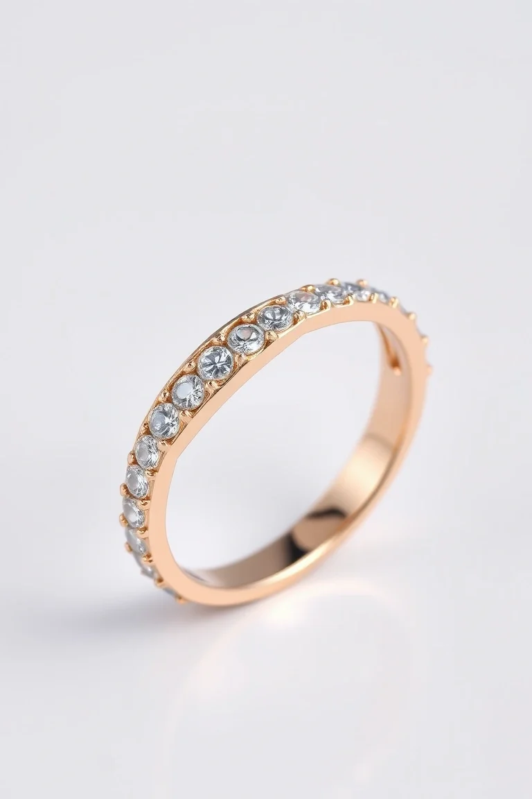 14K ANNIVERSARY SAPPHIRE DIAMOND BAND