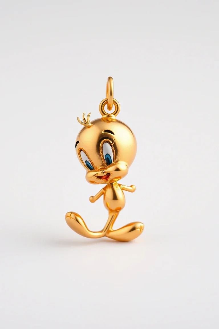 14K Antiqued Tweety Bird Charm