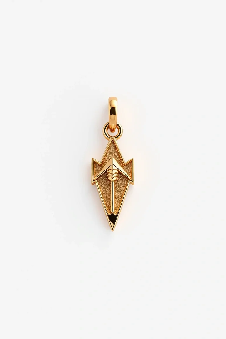 14K Arrow Head Charm