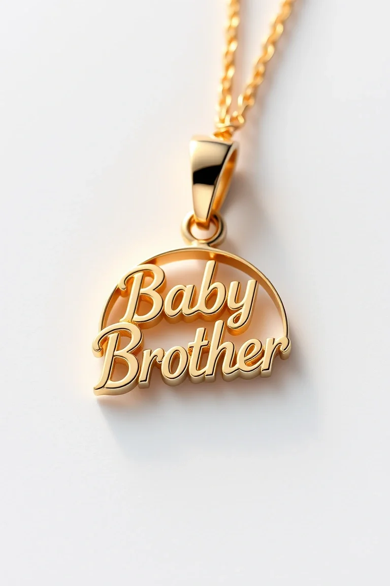 14K Baby Brother Charm