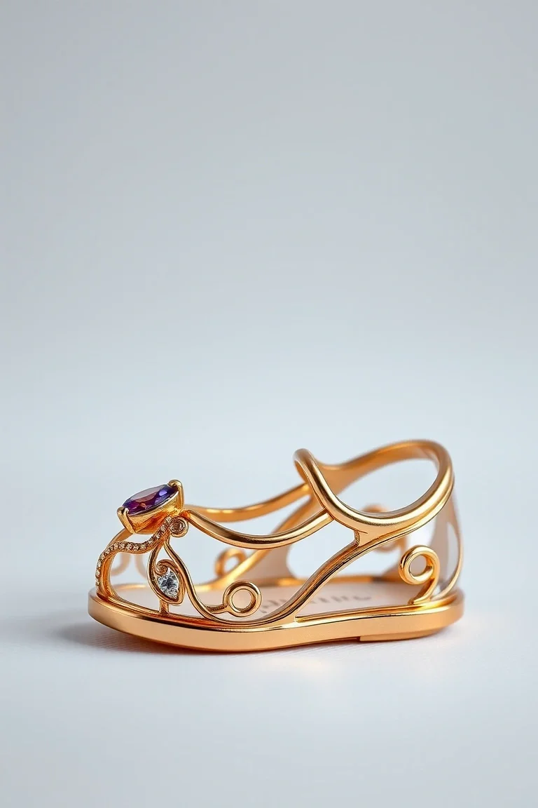 14K Baby Shoe With Amethyst