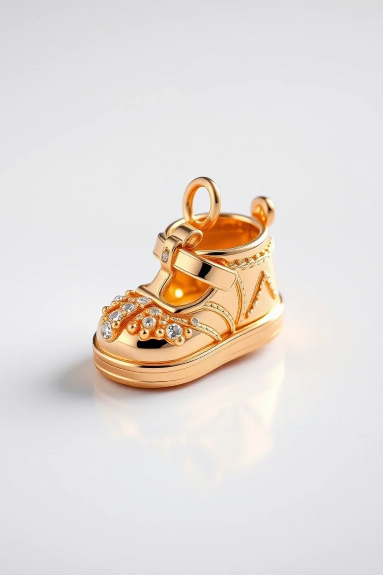 14K Baby Shoes Charm