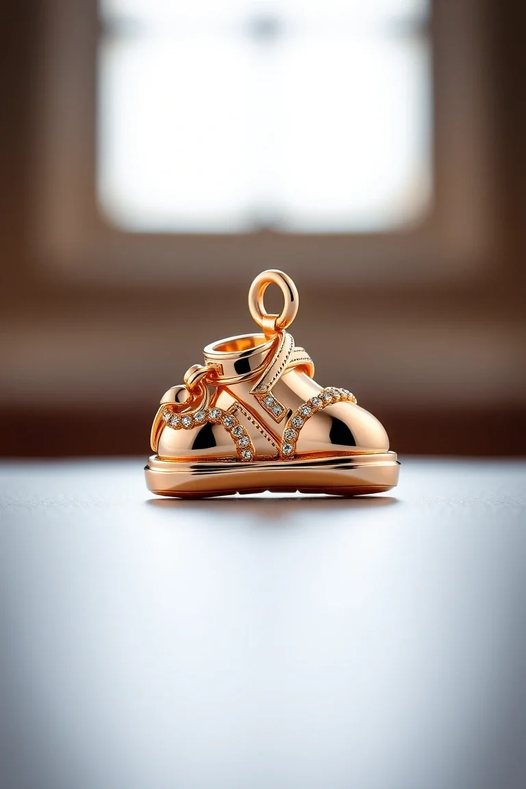 14K Baby Shoes Charm