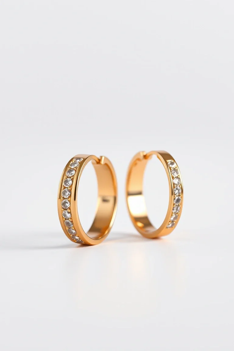 14K Band Earrings