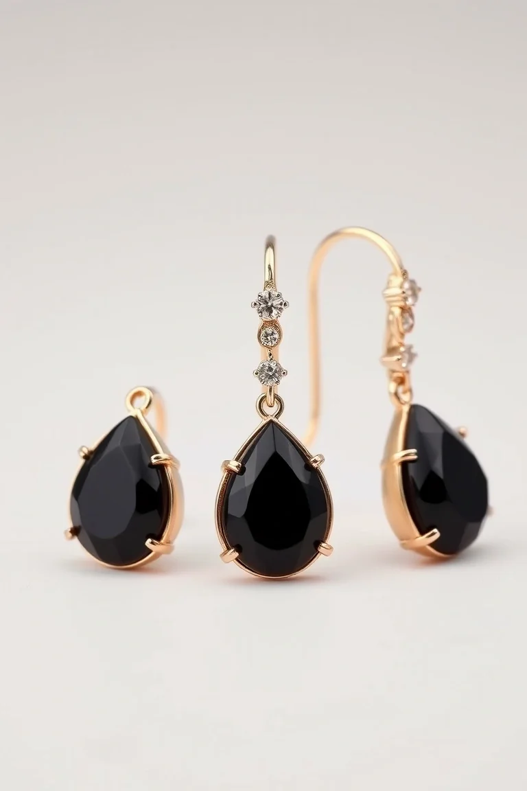 14K Black Onyx Earrings