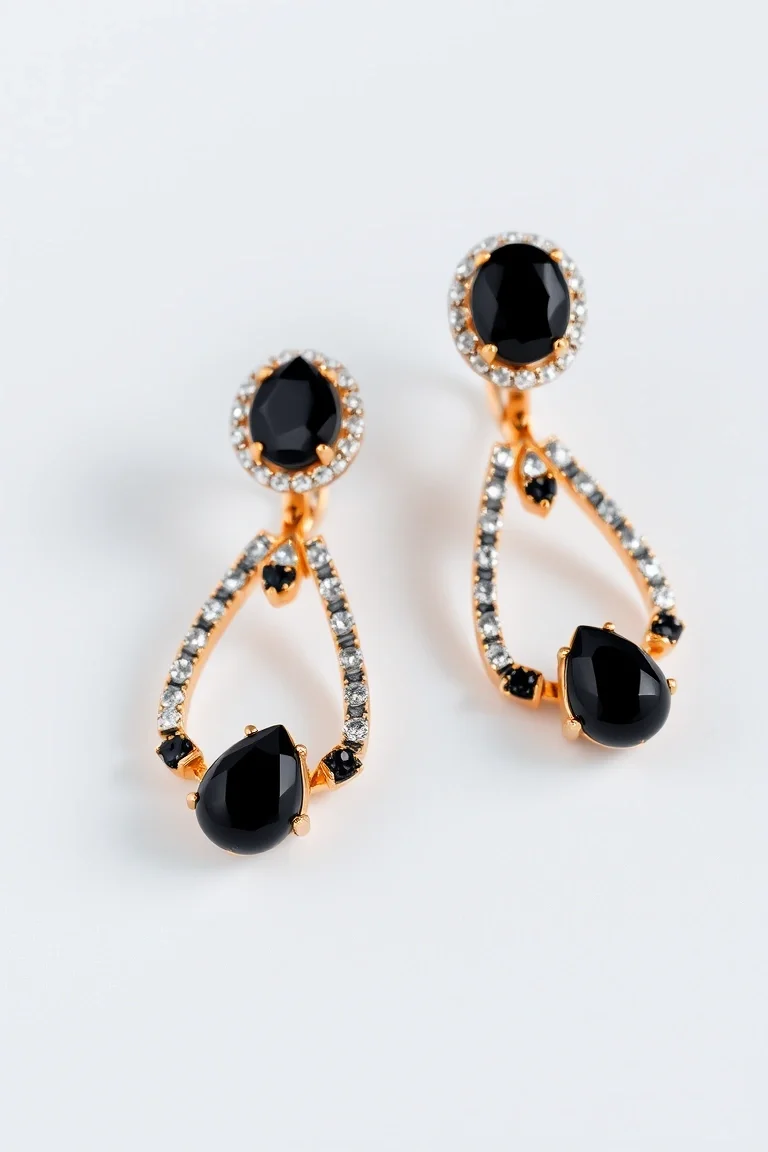 14K Black Onyx Earrings