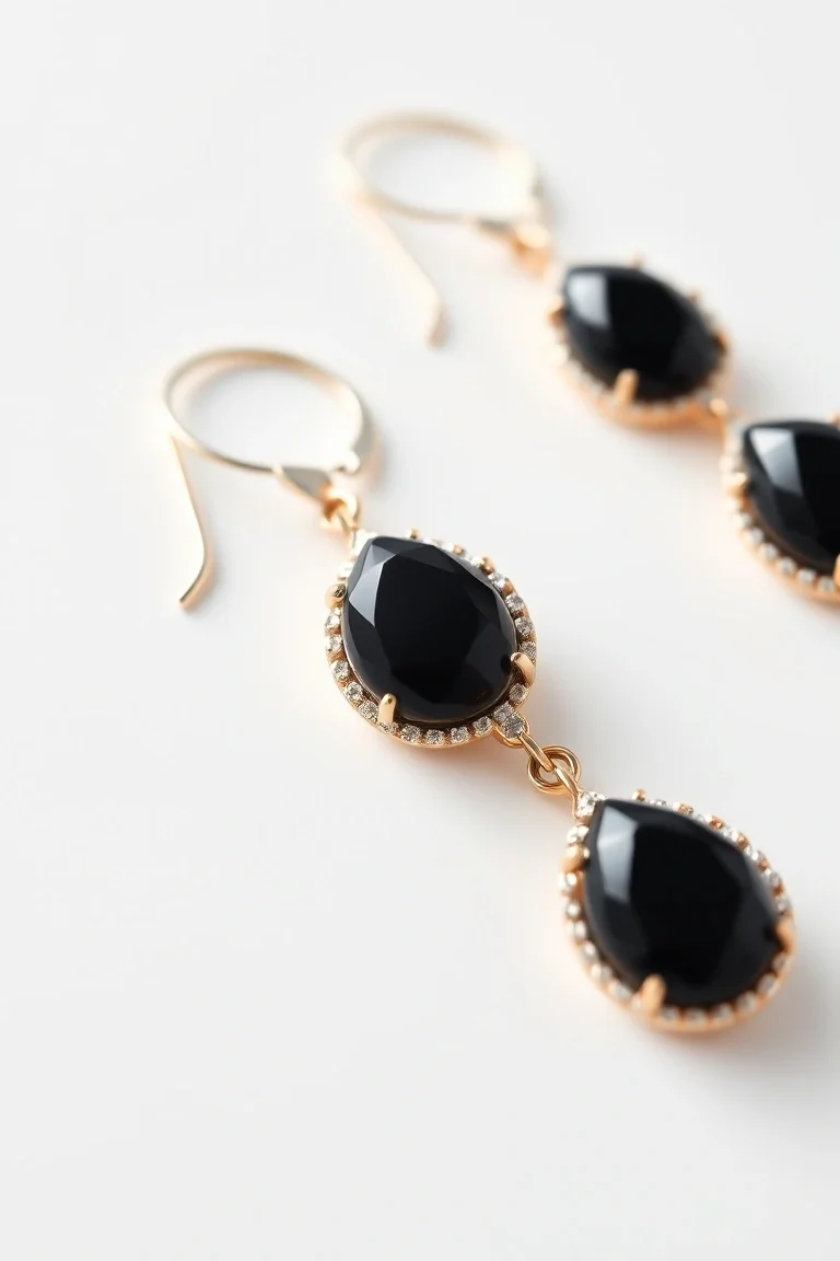 14K Black Onyx Earrings