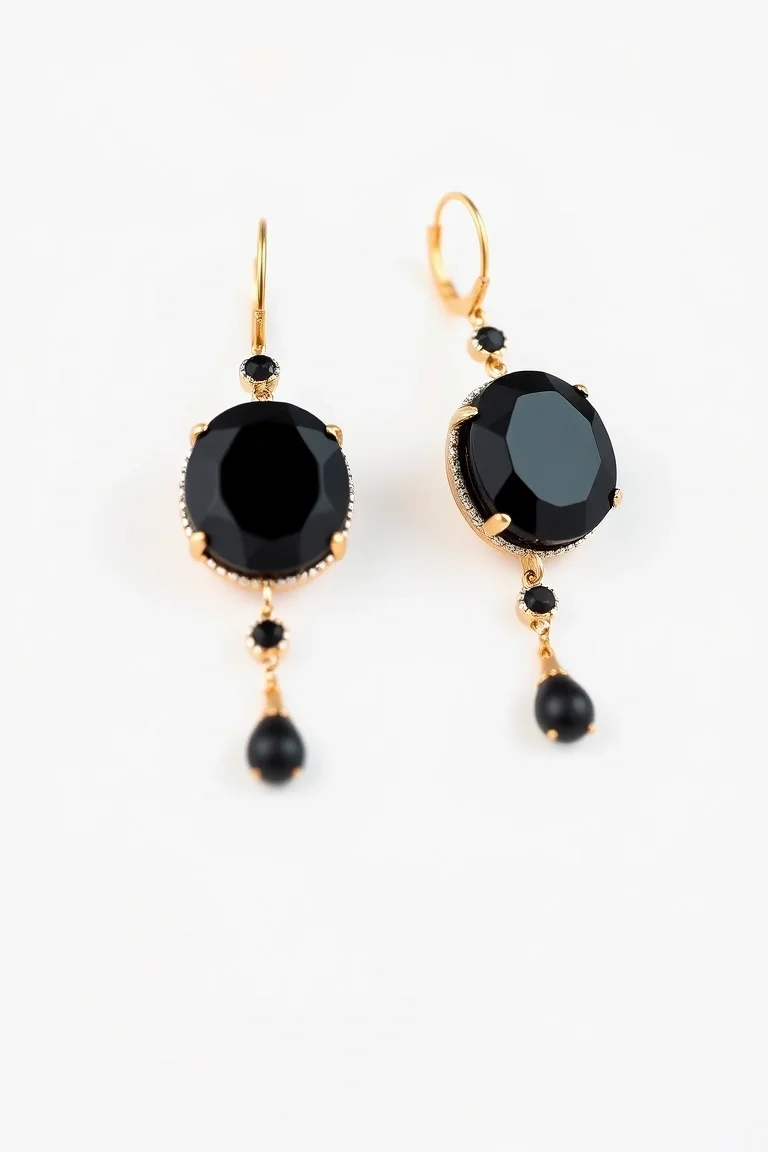 14K Black Onyx Earrings
