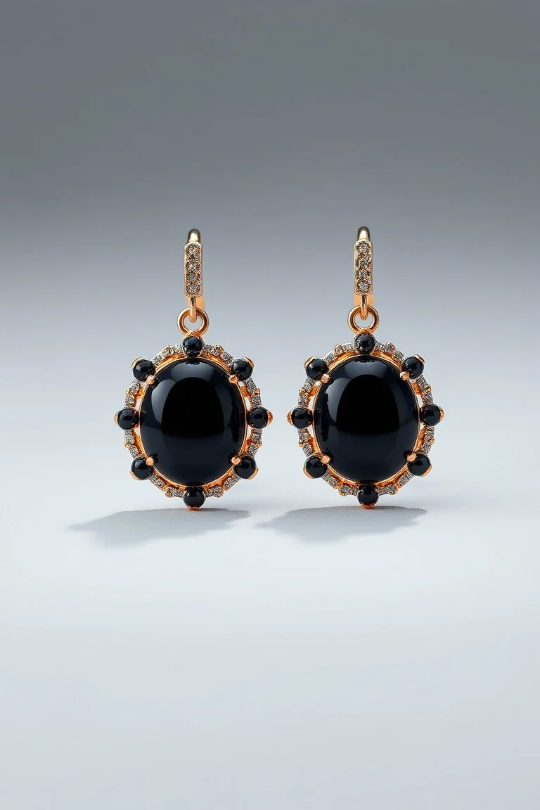 14K Black Onyx Earrings