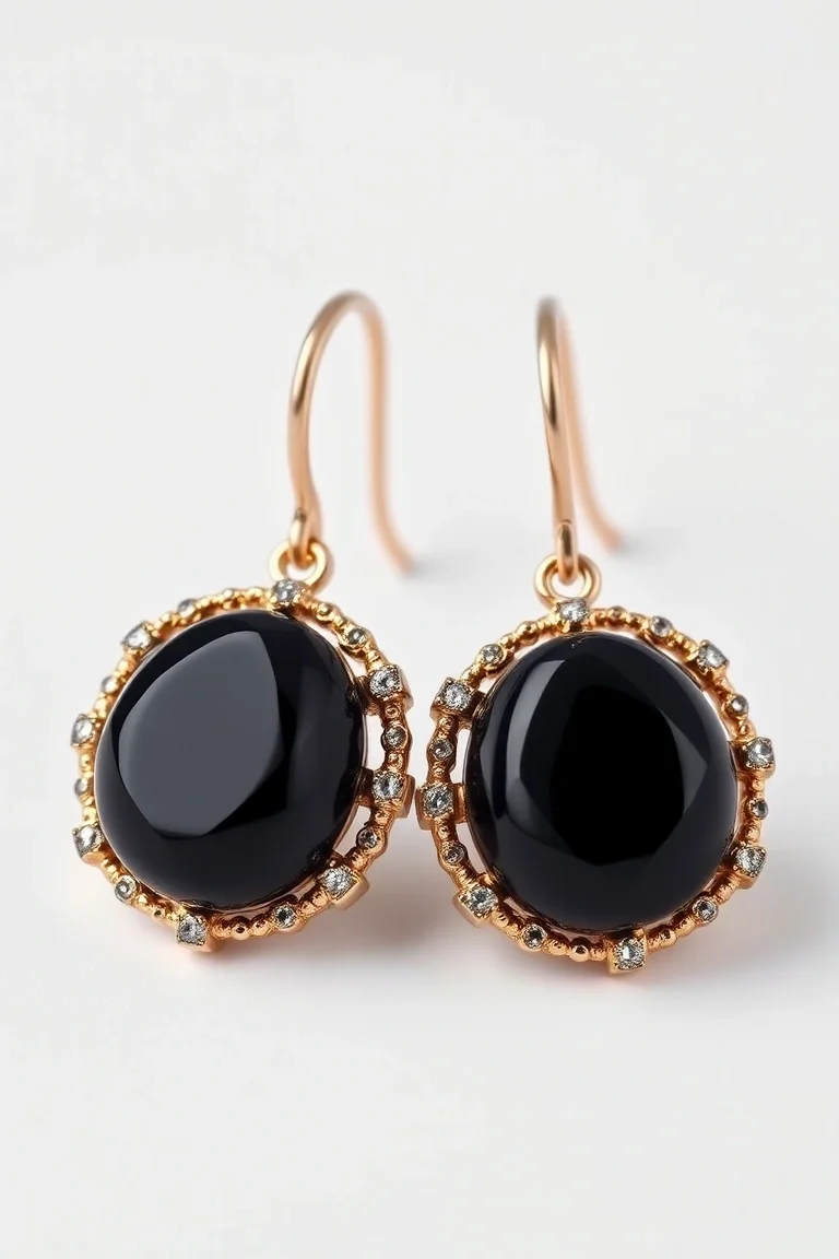 14K Black Onyx Earrings