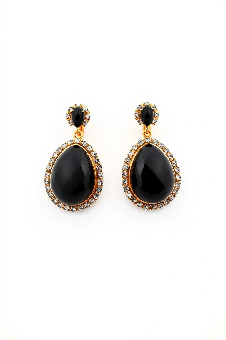 14K Black Onyx Earrings