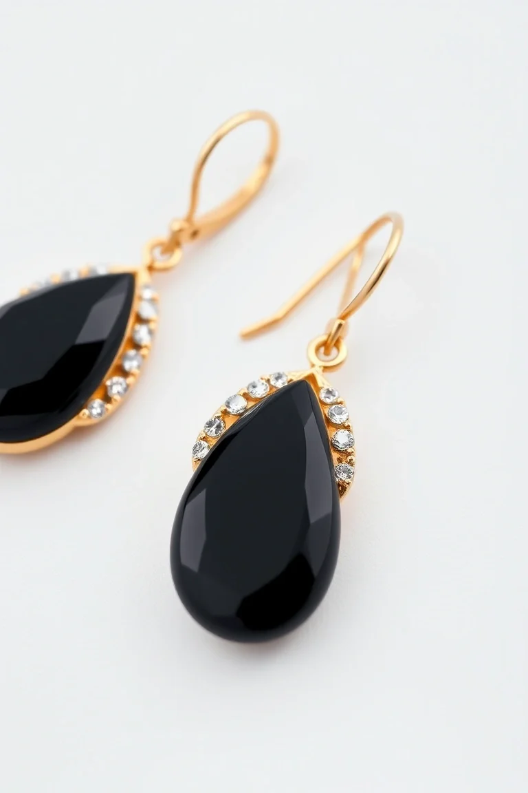 14K Black Onyx Earrings