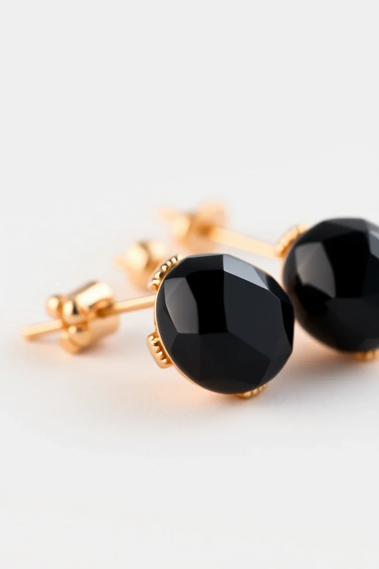 14K Black Onyx Earrings