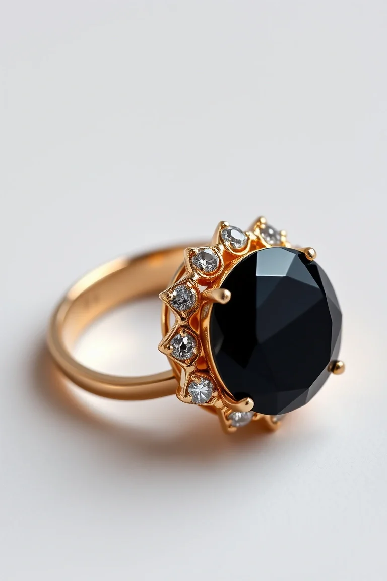 14K Black Onyx Ring