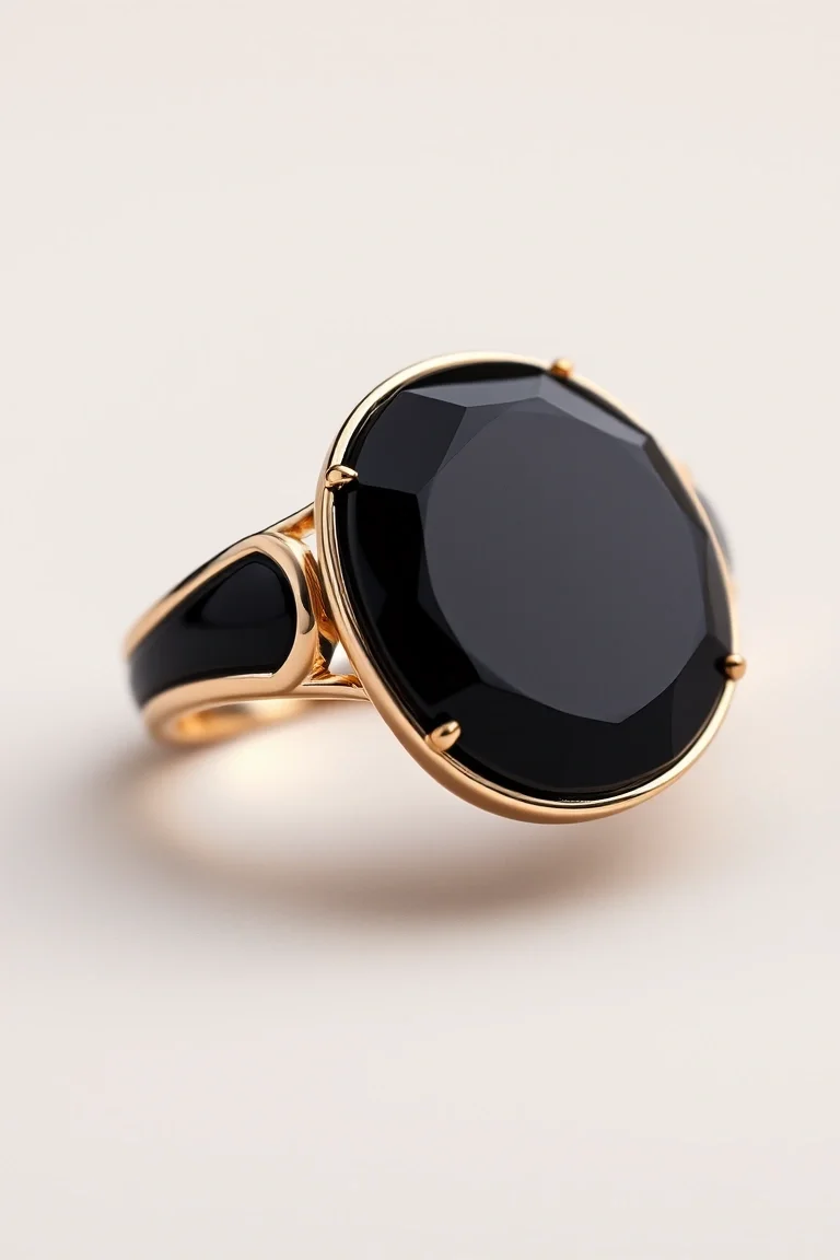 14K Black Onyx Ring