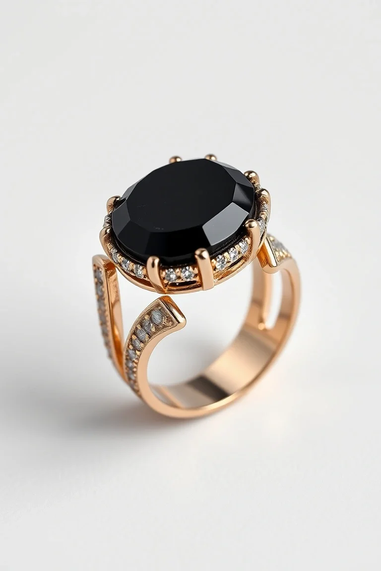 14K Black Onyx Ring