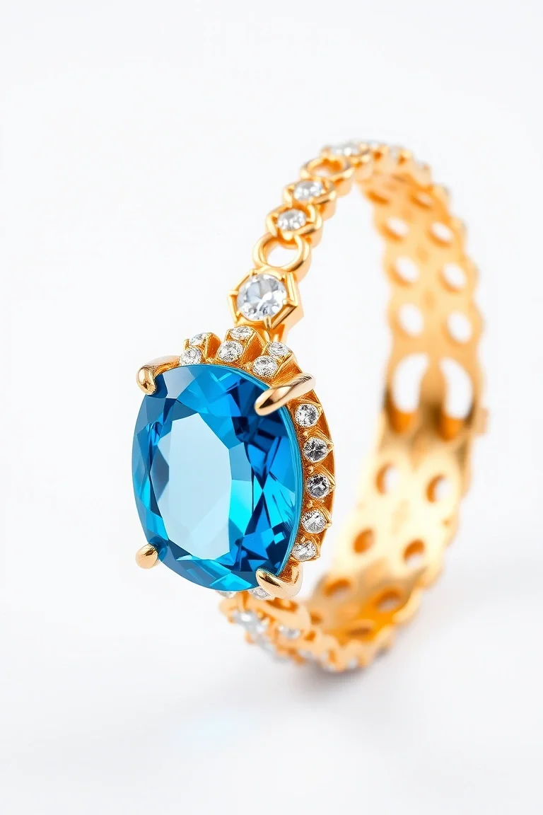 14K BLUE TOPAZ BRACELET