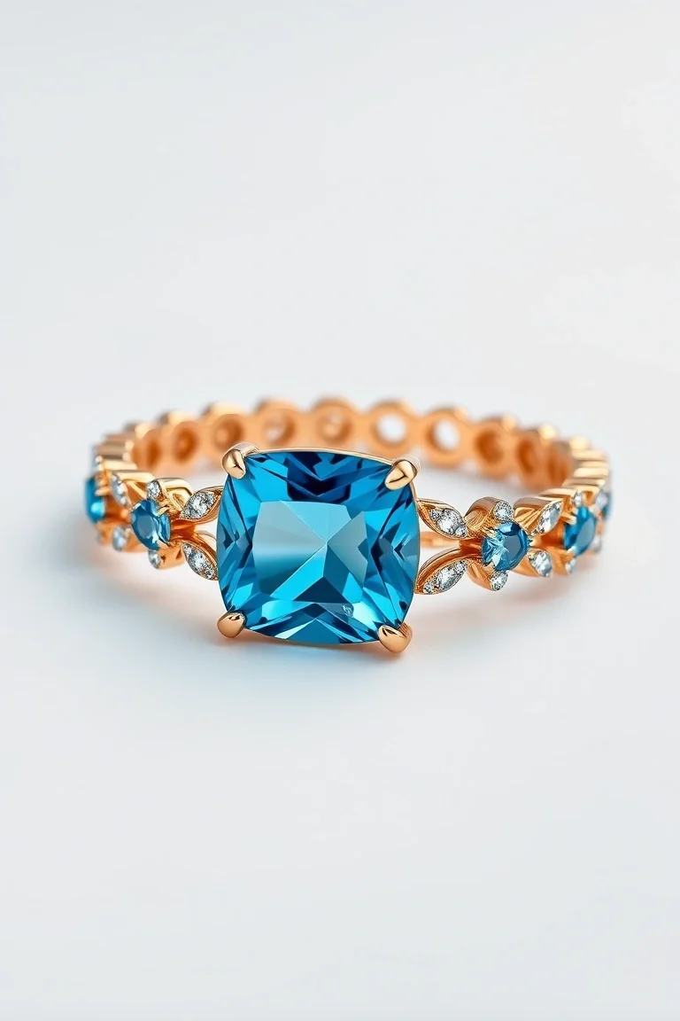 14K Blue Topaz Bracelet