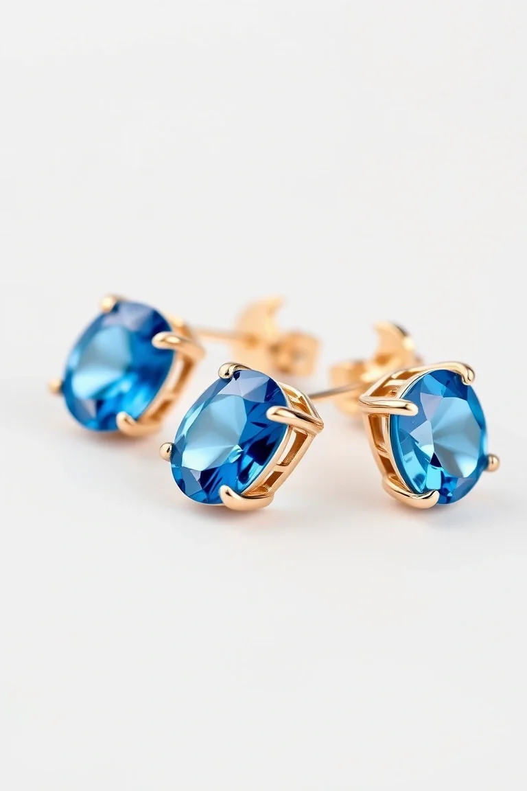 14K BLUE TOPAZ EARRINGS