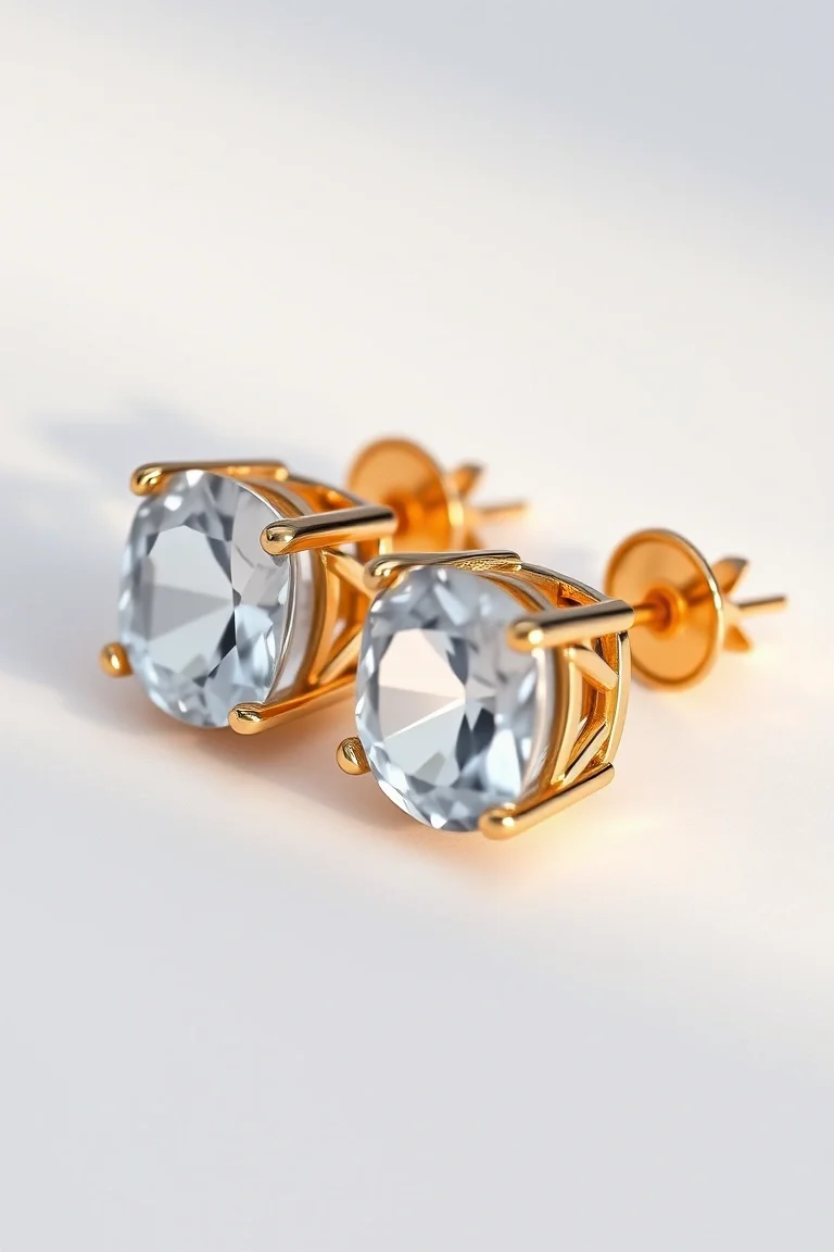 14K BLUR TOPAZ EARRINGS