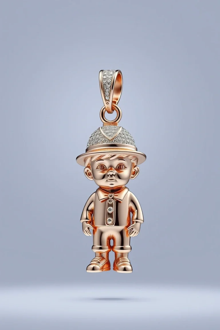 14K BOY W/ WG HAT CHARM