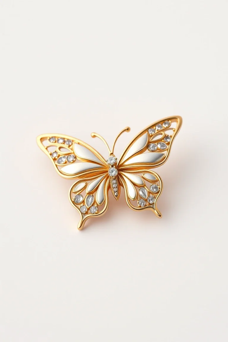 14K Butterfly Leverback