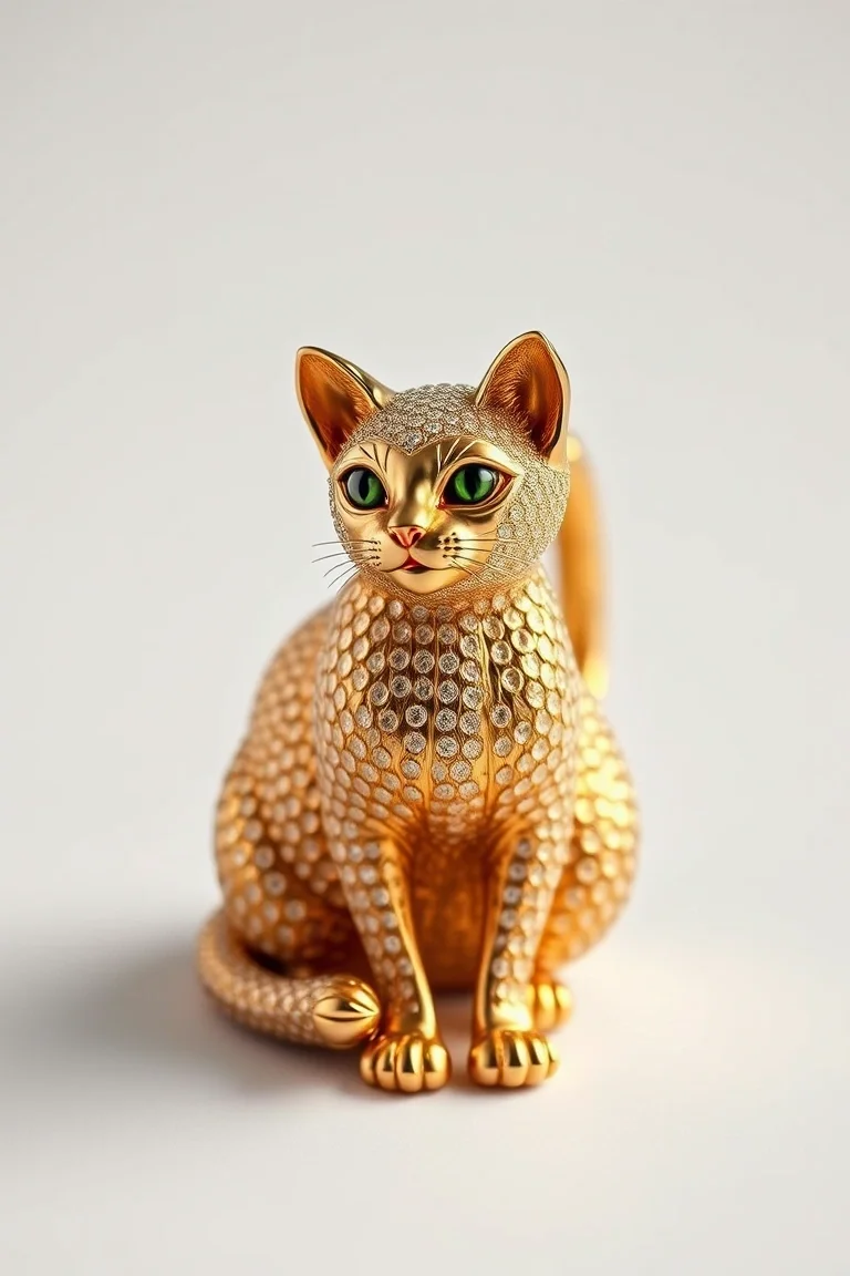 14K Cat Bracelet 7 In.