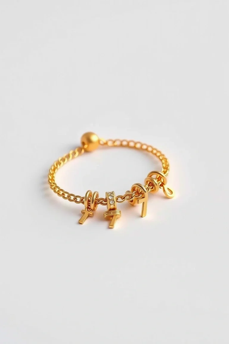 14K Charm Bracelet 7 In.