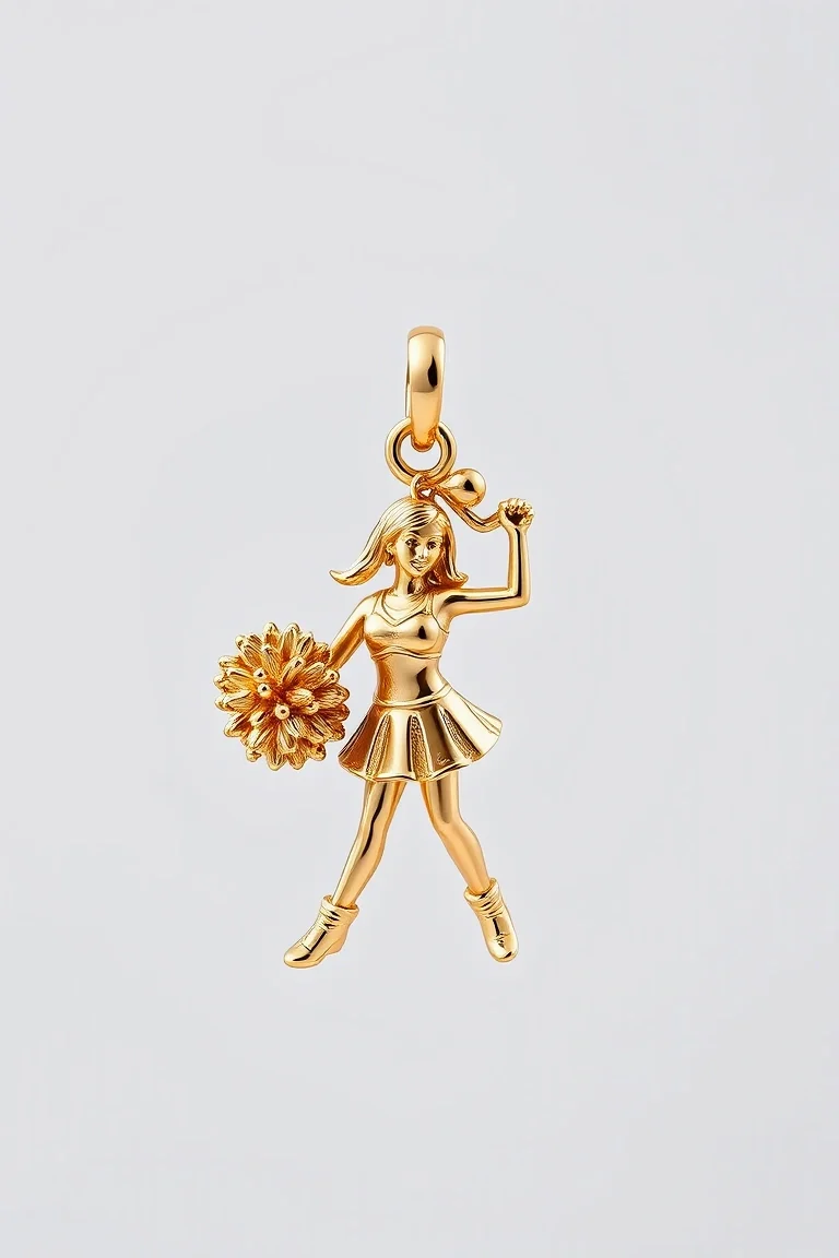 14K Cheerleader Charm