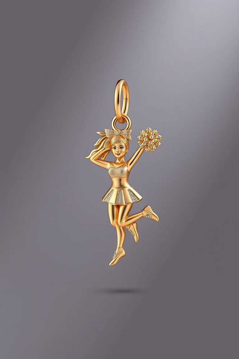 14K Cheerleader Charm