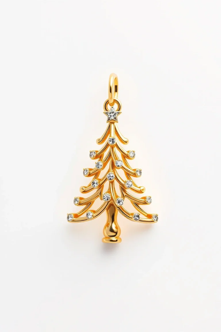 14K Christmas Tree Charm