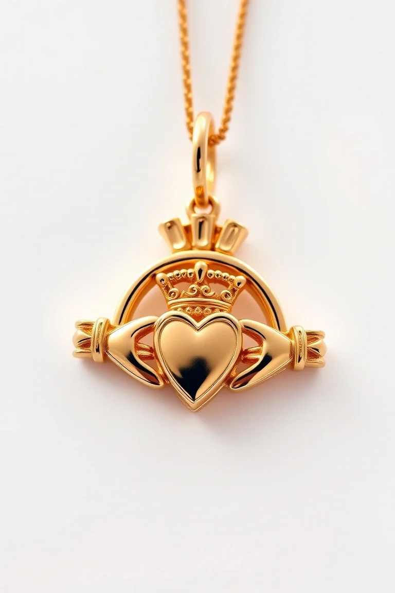 14K Claddagh Charm Holder