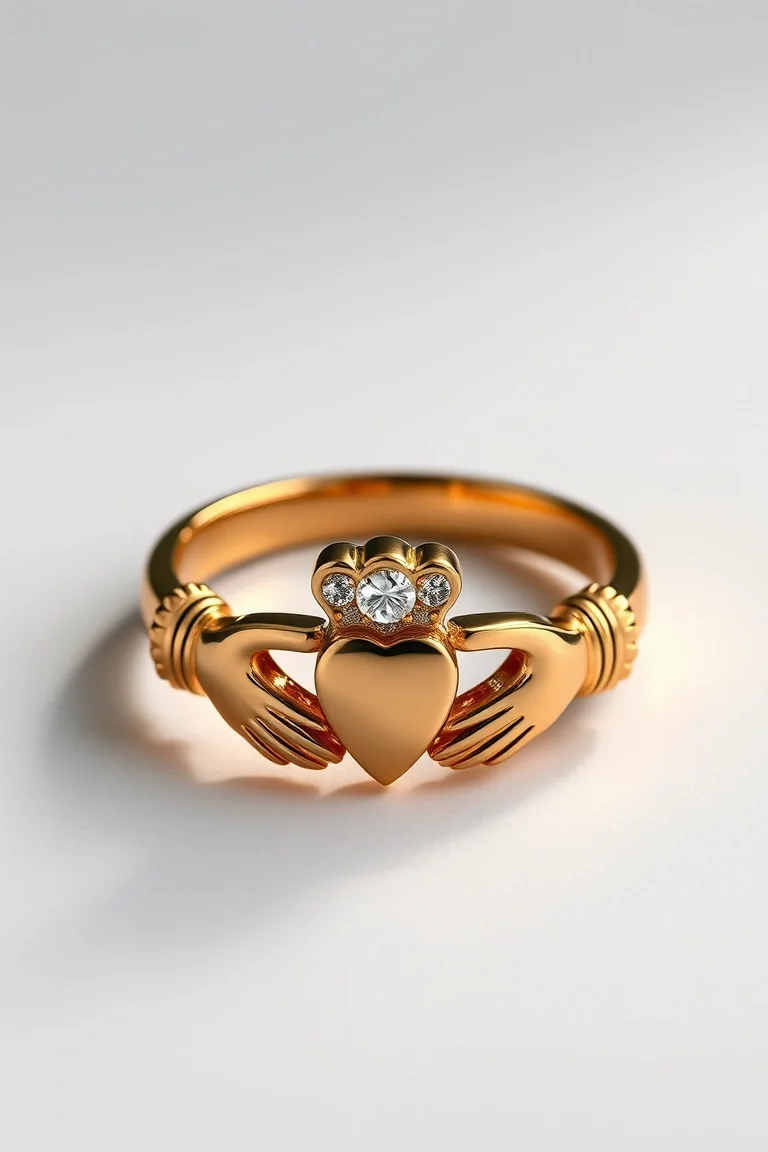 14K Claddaugh Ring