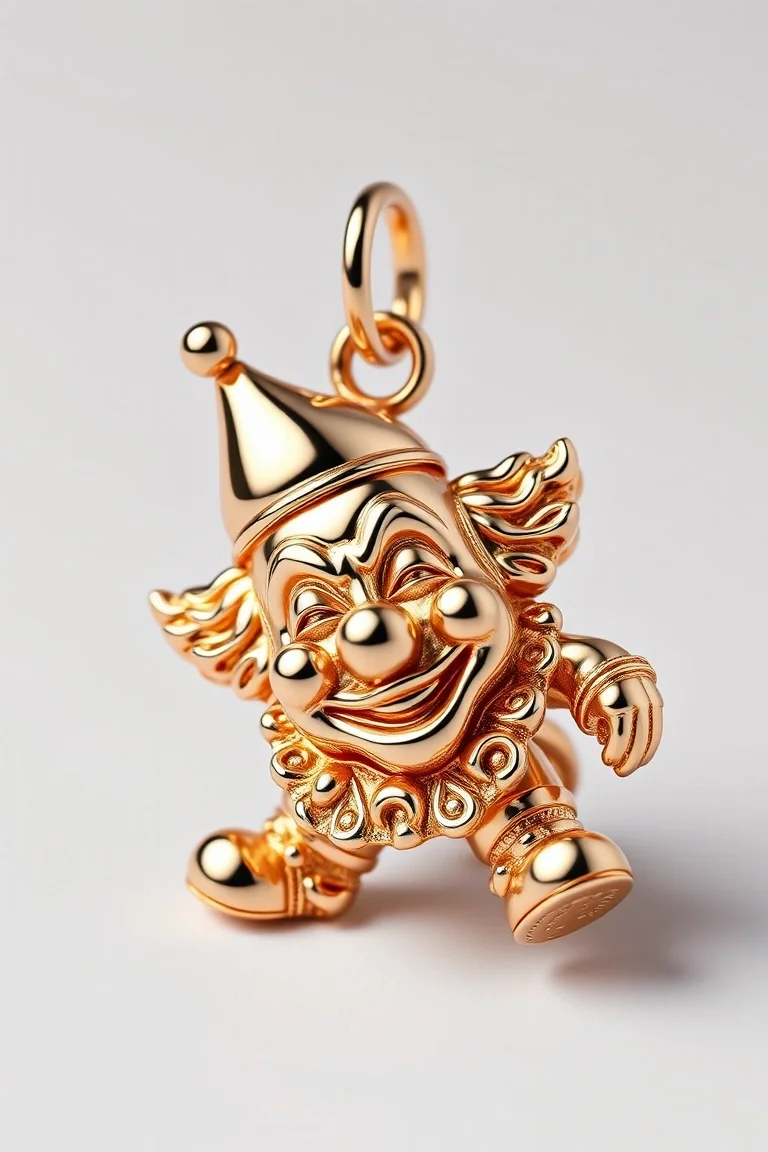 14K Clown Charm