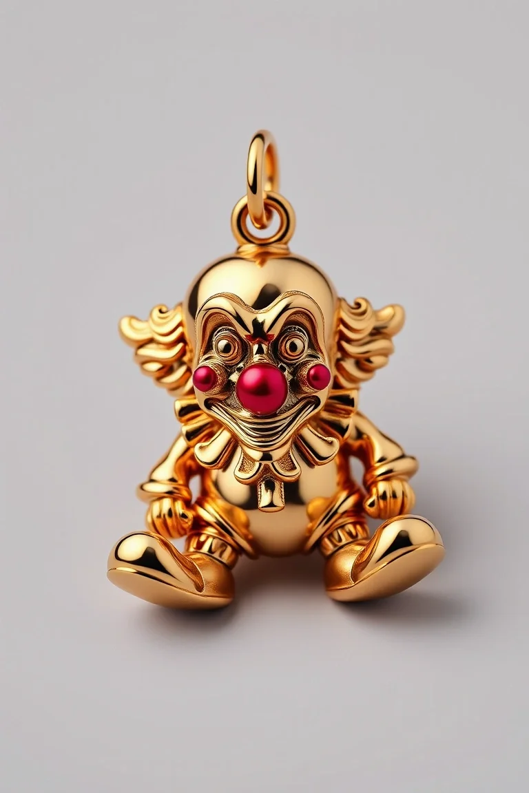 14K Clown Charm