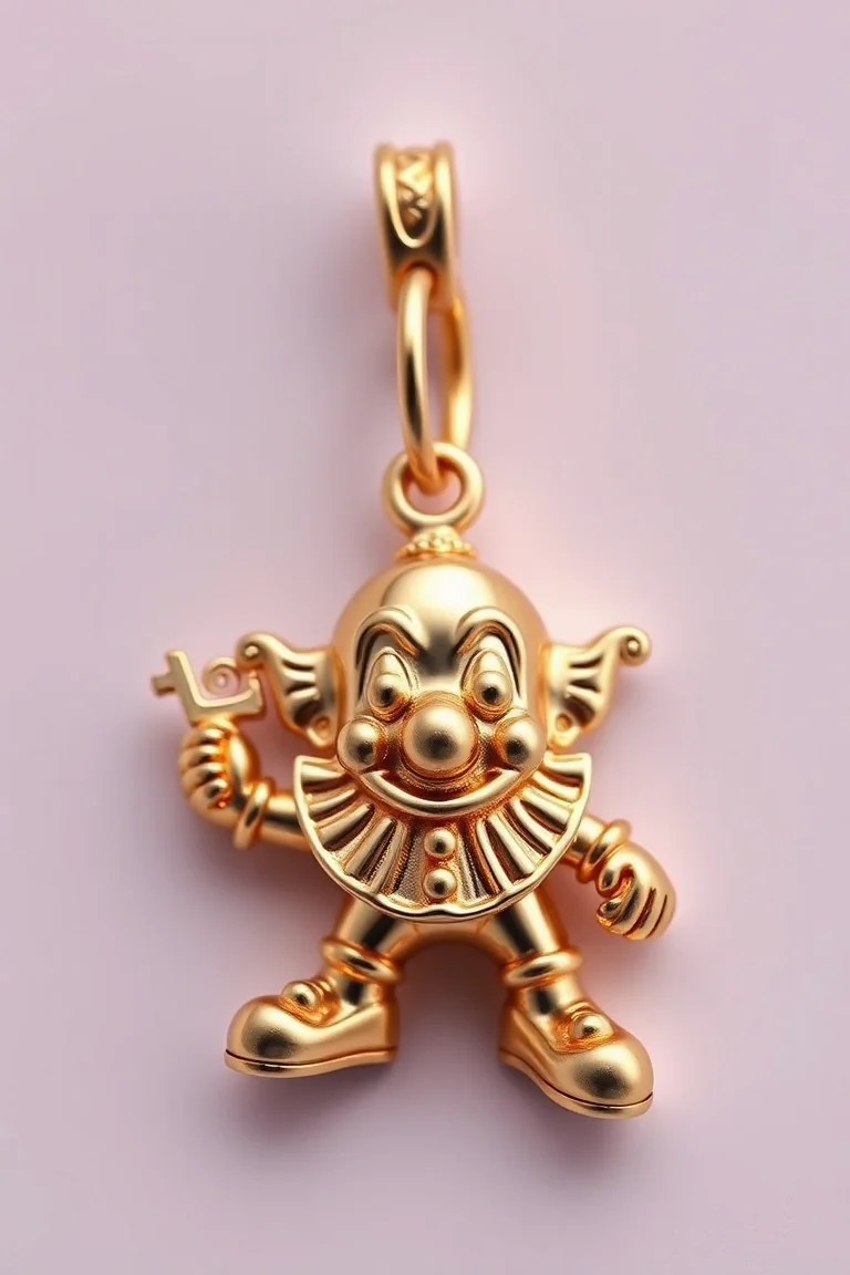 14K Clown Charm