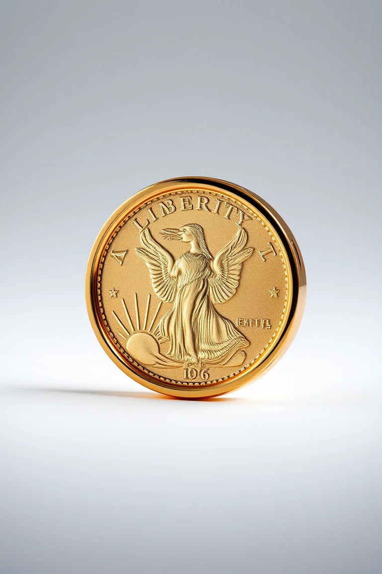 14K Coin Bezel with 1/10th Ounce American Eagle Coin