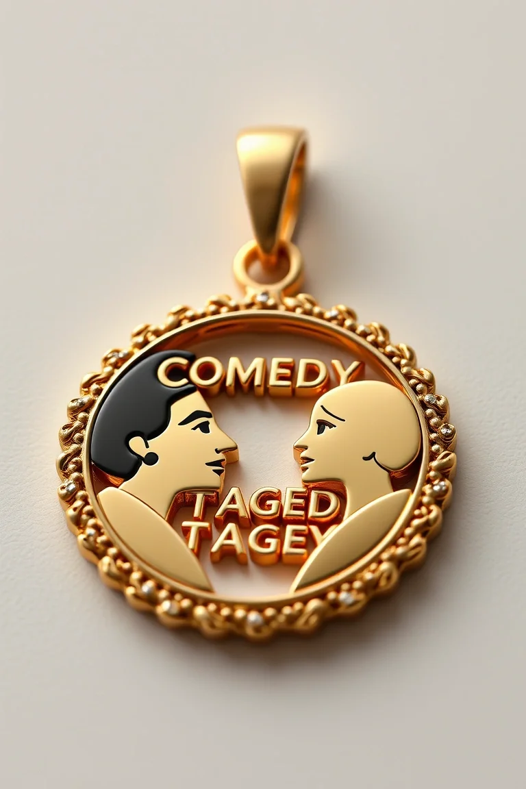 14K Comedy And Tragedy Charm