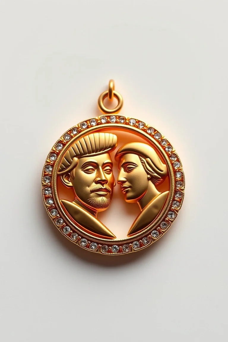14K Comedy And Tragedy Charm