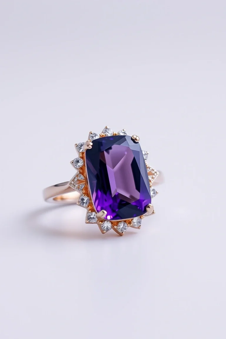 14K CONTEMPORARY AMETHYST DIAMOND SLIDE