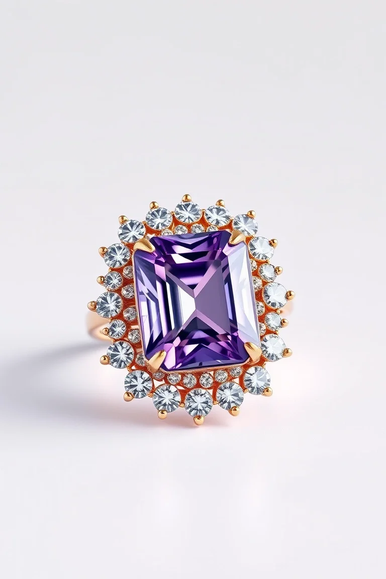 14K CONTEMPORARY AMETHYST DIAMOND SLIDE