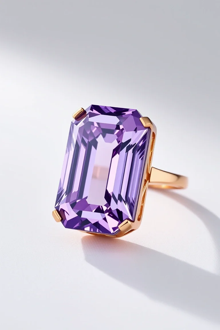 14K CONTEMPORARY AMETHYST DIAMOND SLIDE