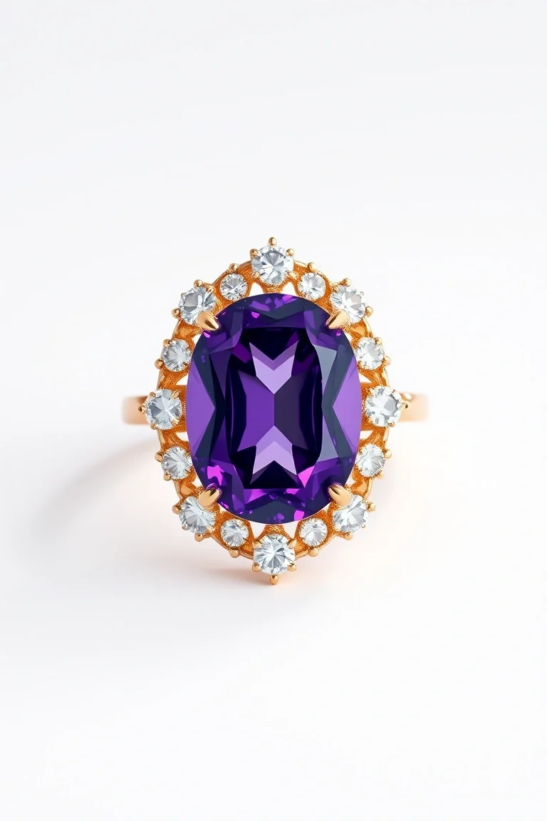 14K CONTEMPORARY AMETHYST DIAMOND SLIDE